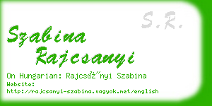 szabina rajcsanyi business card